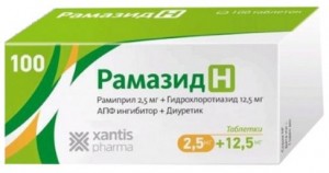 Рамазид Н 2,5 мг/12,5 мг таблетки №100 - фото