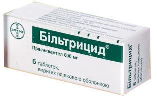 Бильтрицид 600 мг таблетки №6
