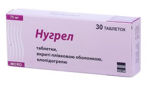Нугрел таблетки п/пл.об. 75 мг №30 (10х3) блистер - фото