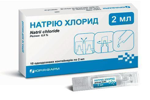 Натрия хлорид 0,9% 2 мл ампулы №10