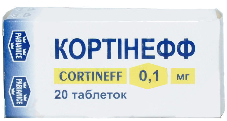 Кортинефф 0,1 мг таблетки №20