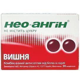 Нео-ангин леденцы для горла без сахара (вишня) №24 - фото