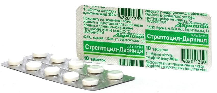 Стрептоцид 0,3 г таблетки №10
