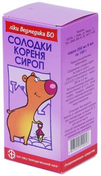 Солодки корня сироп 100 мл