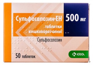 Сульфасалазин-EH 500 мг таблетки №50 - изображение Сульфасалазин-EH 500 мг таблетки №50 - фото
