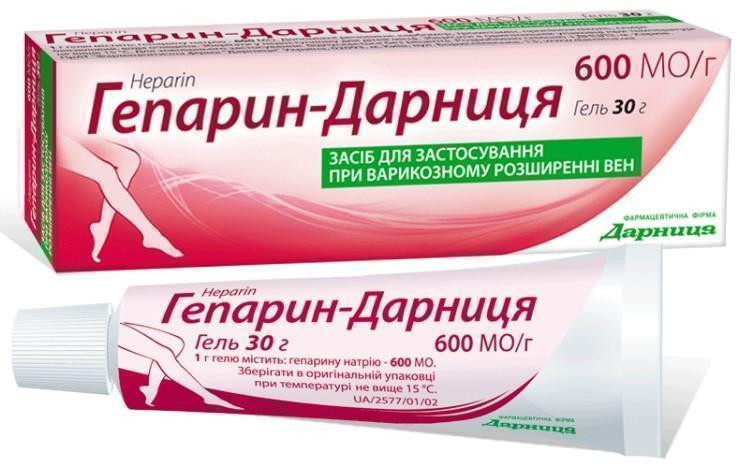 Гепарин-Дарница 600 МЕ гель 30 г