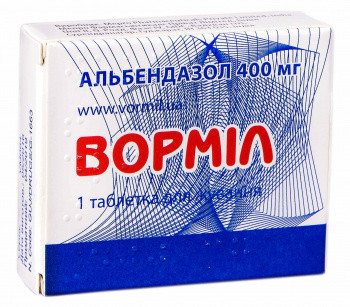 Вормил 400 мг таблетки жевательные №1