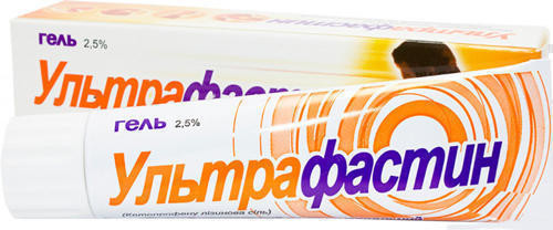 Ультрафастин 2.5% гель 30 г