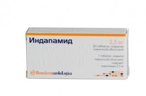 Индапамид 2,5 мг таблетки №30 - изображение Индапамид 2,5 мг таблетки №30 - фото