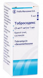 Тобросодекс капли глазные 3 мг/1 мг суспензия 1 мл флакон 5 мл - фото