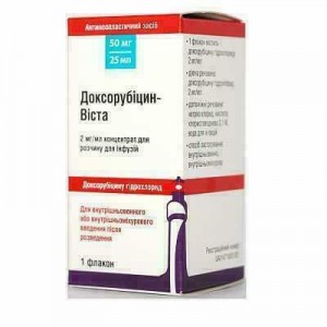 Доксорубицин-Виста 2 мг/мл концентрат 25 мл (50 мг/25 мл) флакон №1 - фото