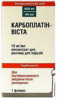 Карбоплатин-Виста 10 мг/мл концентрат 60 мл (600 мг/60 мл)