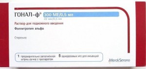Гонал-Ф раствор для инъекций 300 МЕ в шприц-ручке для введения 0,5 мл + 5 игл №1 - фото