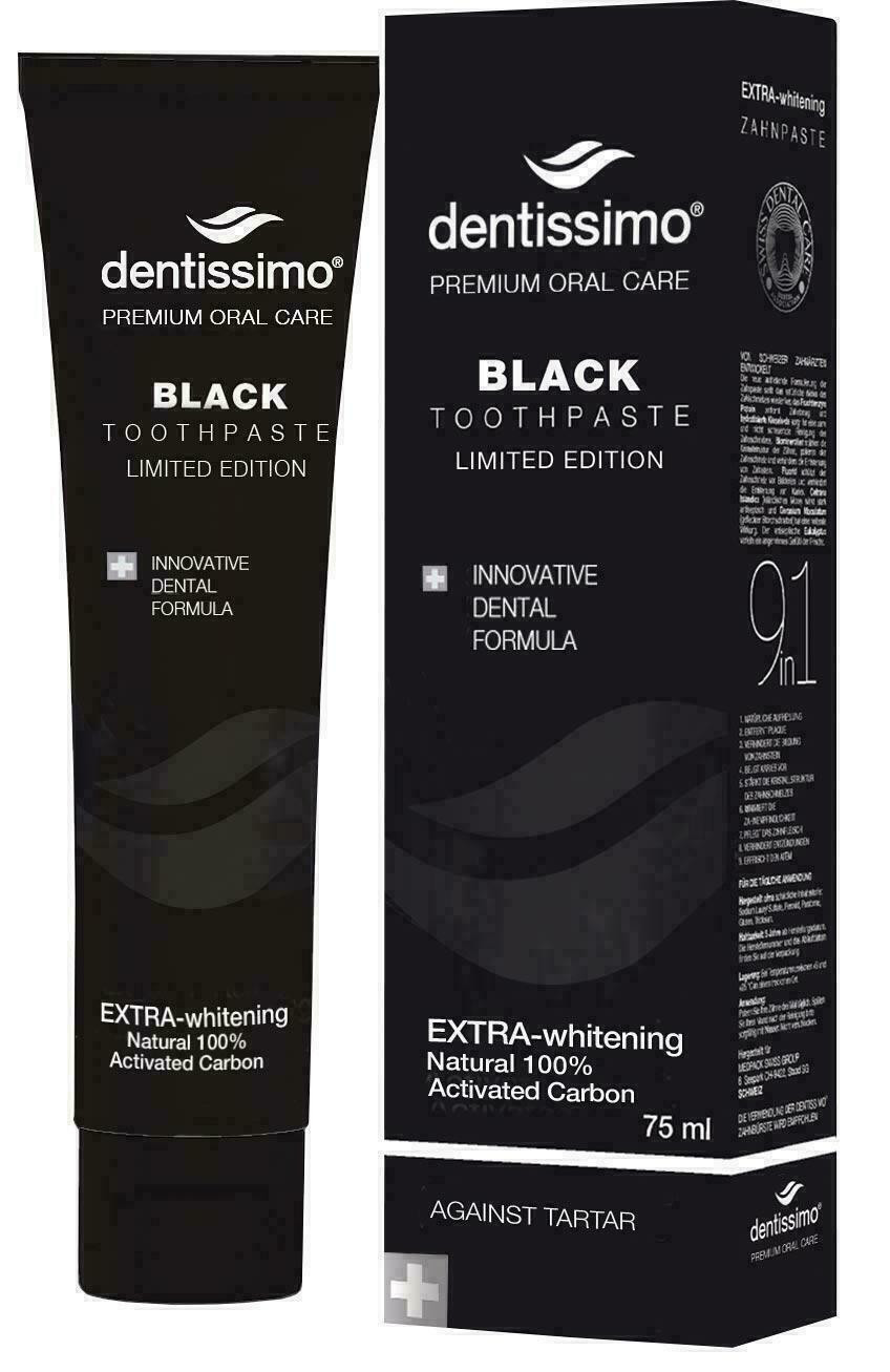 Зубная паста Dentissimo Extra Whitening Black 75 мл