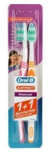 Зубная щетка Oral-B Effect Classic 40 средняя 2 шт - фото