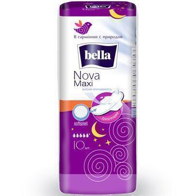 Прокладки Bella Nova Maxi с крылышками 10 шт