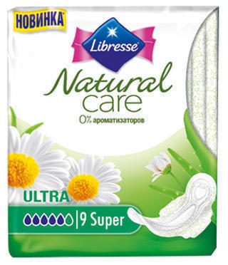 Прокладки Либресс Natural Care Ultra Super 9