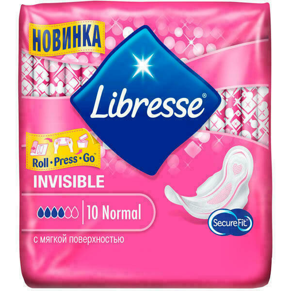 Прокладки Libresse Invisible Ultra Thin Normal Clip 10 шт