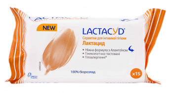 Лактацид салфетки для интимной гигиены №15