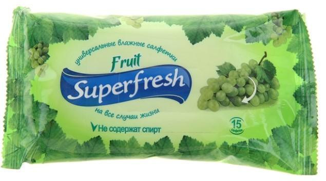Салфетки влажные Super Fresh Fruit №15
