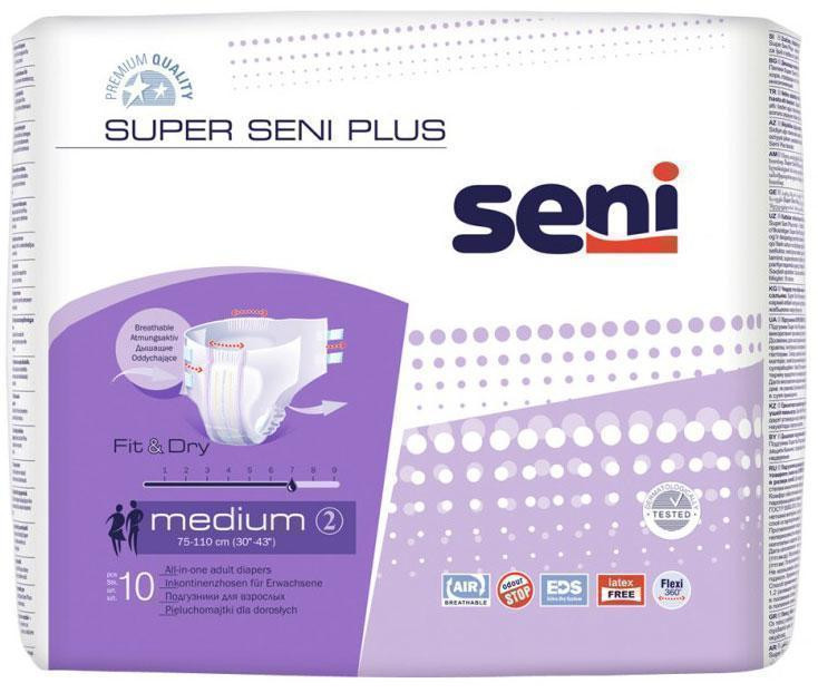 Подгузники для взрослых Super Seni Plus medium/средние air 10 шт