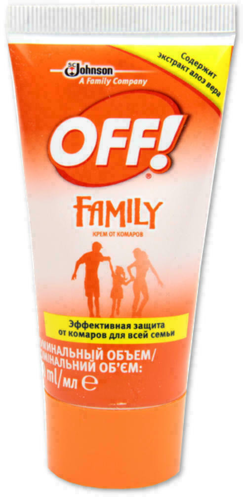 Крем Off! Family против комаров с экстрактом алоэ вера 50 мл