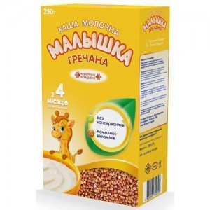 Каша молочная Малишка гречневая с 4 месяцев 250 г - фото