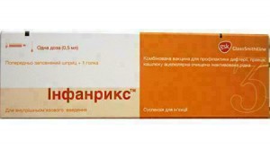 Инфанрикс суспензия для инъекций по 0,5 мл шприц №1 (вакцина) - фото