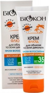 Крем-флюид Биокон против фотостарения для лица/декольте SPF35 75 мл - фото